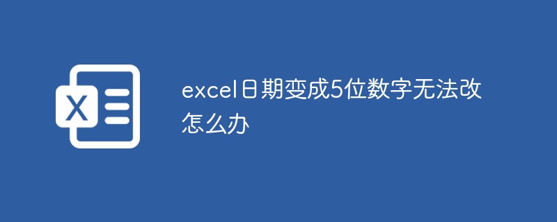 excel日期变成5位数字无法改怎么办