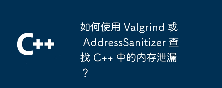 如何使用 Valgrind 或 AddressSanitizer 查找 C++ 中的内存泄漏？