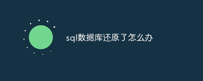 sql数据库还原了怎么办