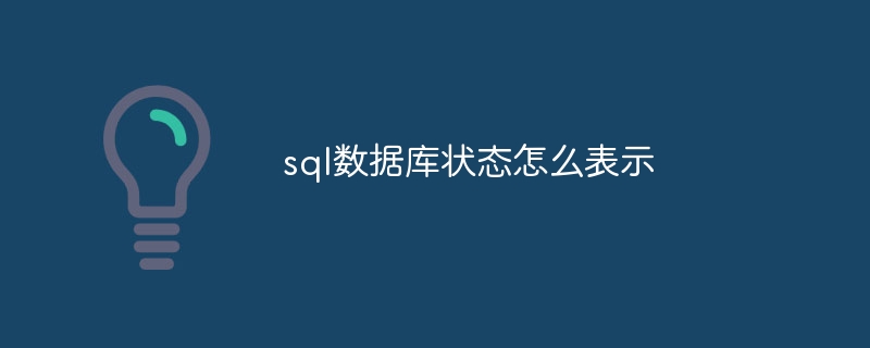 sql数据库状态怎么表示