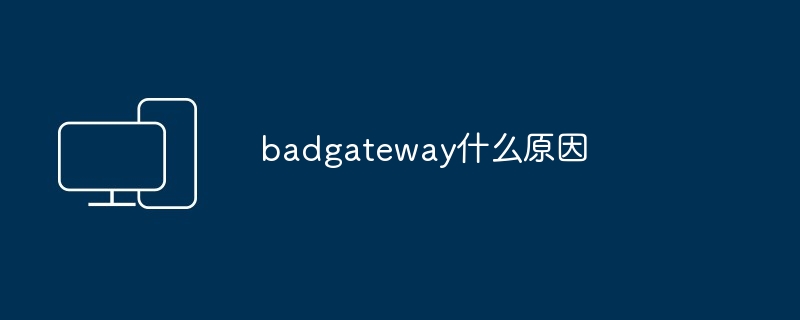 badgateway什么原因