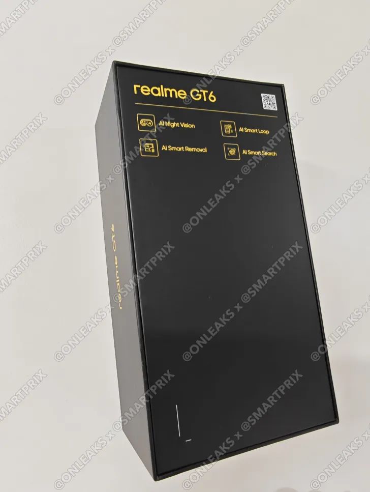 realme 真我 GT6 手机包装曝光，主打 4 项 AI 功能