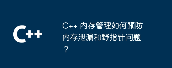 C++ 内存管理如何预防内存泄漏和野指针问题？