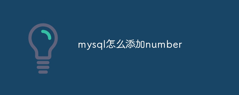 mysql怎么添加number