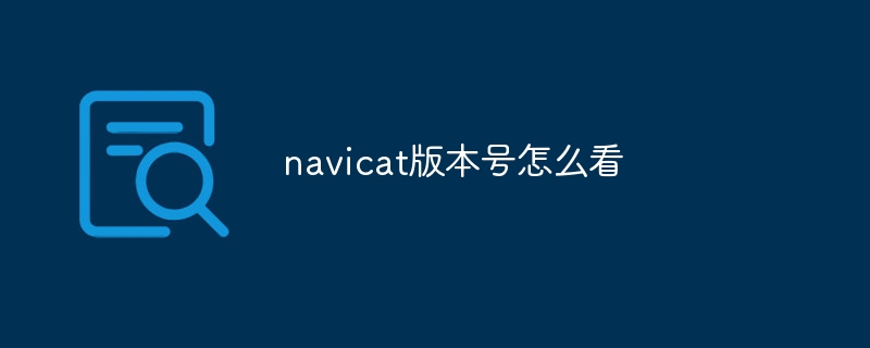 navicat版本号怎么看