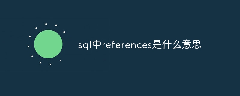 sql中references是什么意思