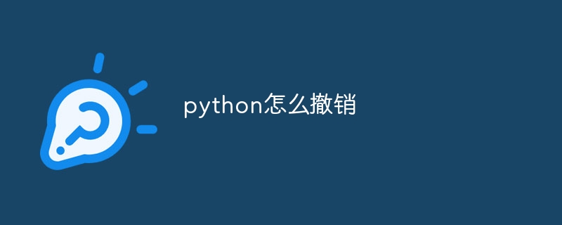 python怎么撤销