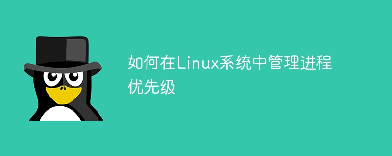 如何在linux系统中管理进程优先级