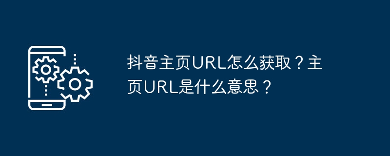 抖音主页url怎么获取？主页url是什么意思？