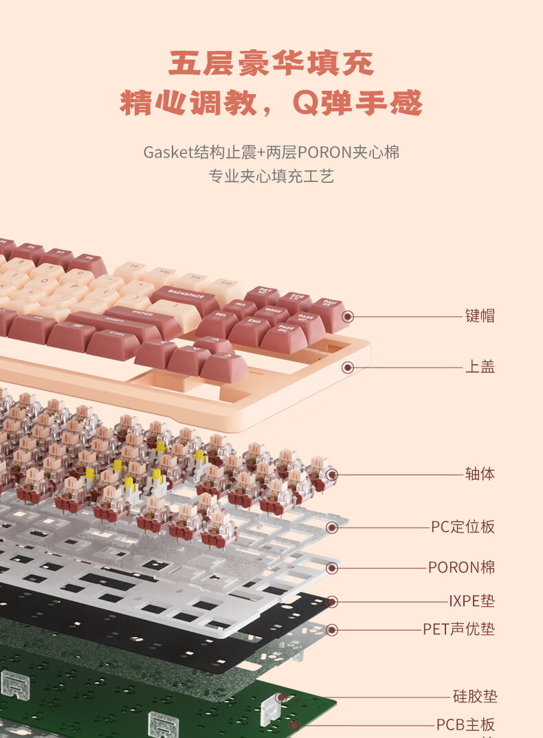 黑峡谷 Q3 三模 87 键机械键盘新品预售：Gasket 结构，到手 169 元