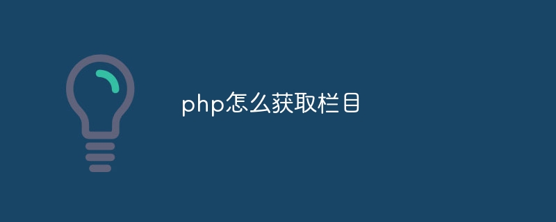 php怎么获取栏目