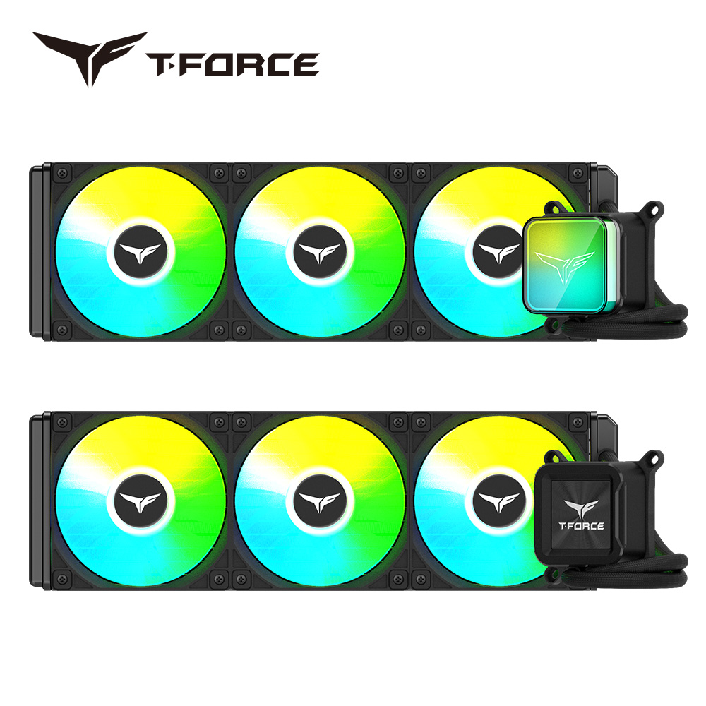 十铨推出三款 T-FORCE SIREN 一体式水冷散热器，均可选装冷头磁吸发光模块