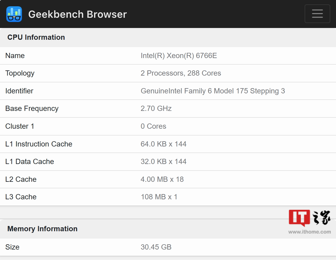 至强新命名方案曝光？英特尔 Xeon 6766E 处理器现身 Geekbench 数据库