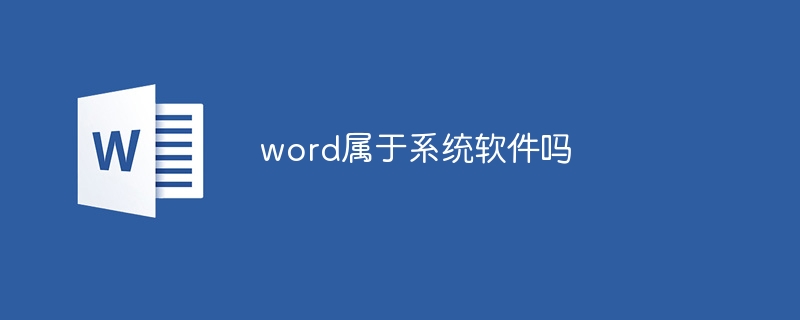 word属于系统软件吗