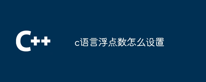 c语言浮点数怎么设置