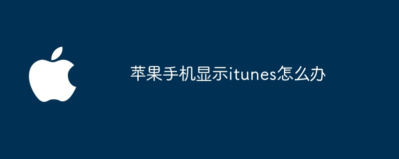 苹果手机显示itunes怎么办