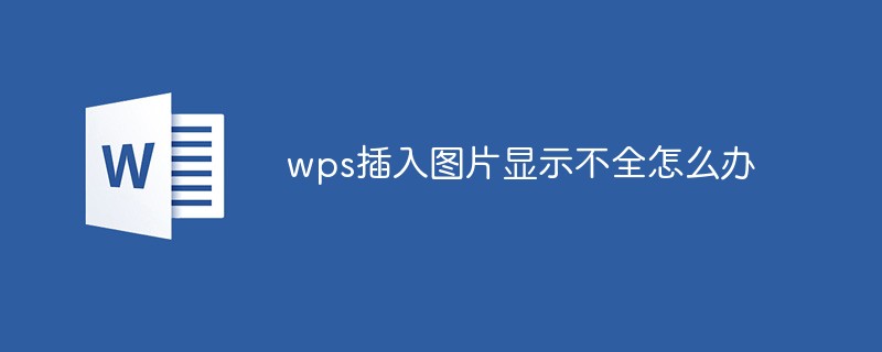 wps插入图片显示不全怎么办