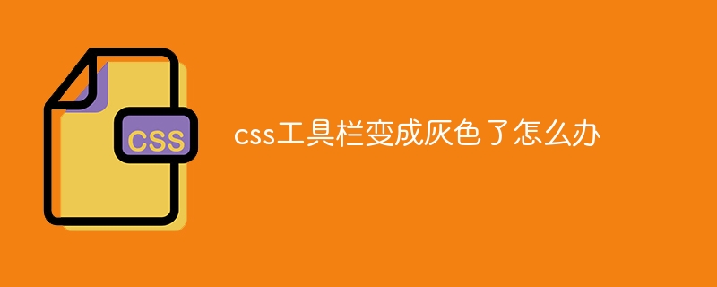 css工具栏变成灰色了怎么办