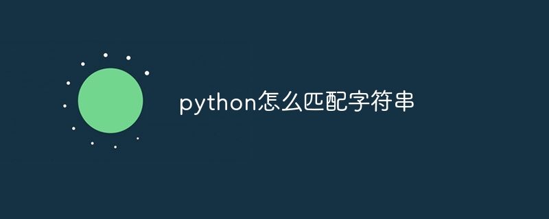 python怎么匹配字符串