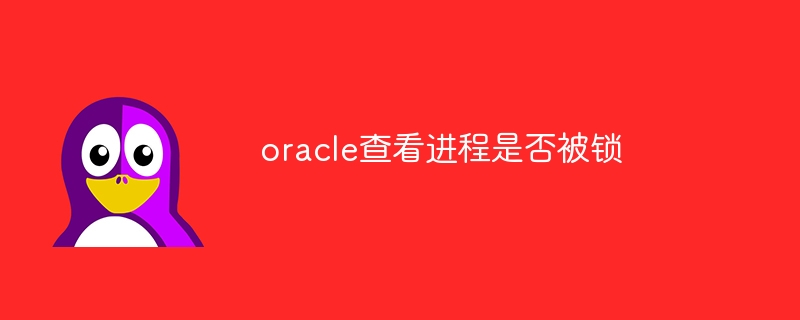 oracle查看进程是否被锁