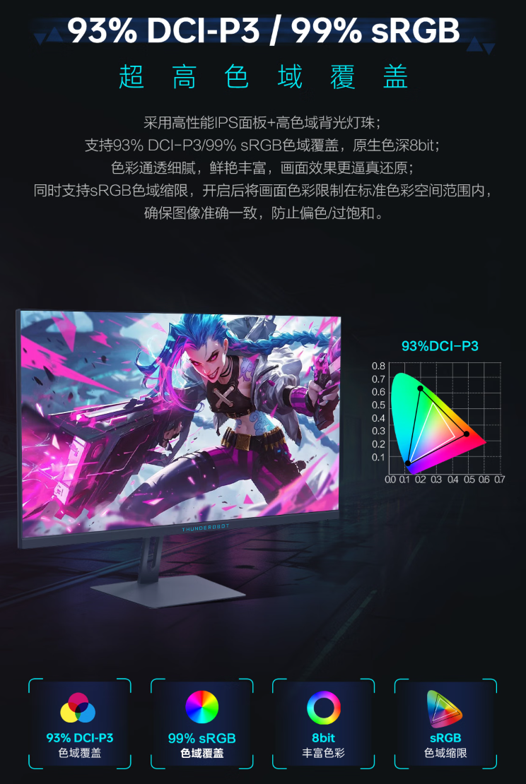 雷神推出黑武士 24.5 英寸显示器“CF25F300”：320Hz 超频高刷、1ms GTG 响应，首发 849 元