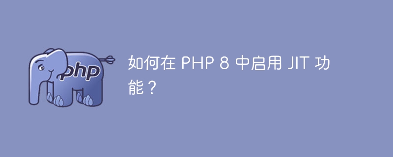 如何在 PHP 8 中启用 JIT 功能？