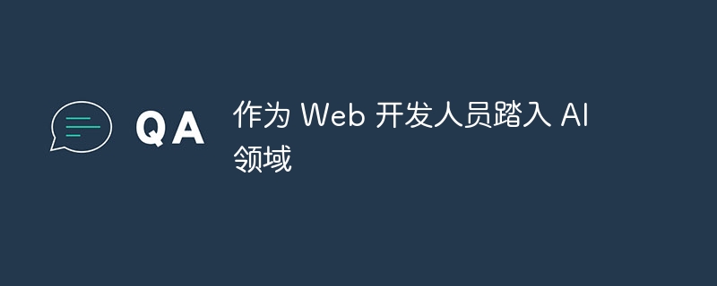 作为 Web 开发人员踏入 AI 领域