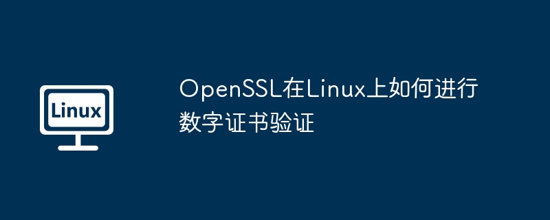 openssl在linux上如何进行数字证书验证